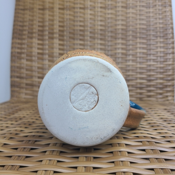 Cold Mountain Pottery Coffee Mug Clearwater Lodge Aspen Leaves Engraved Blue - Picture 12 of 13